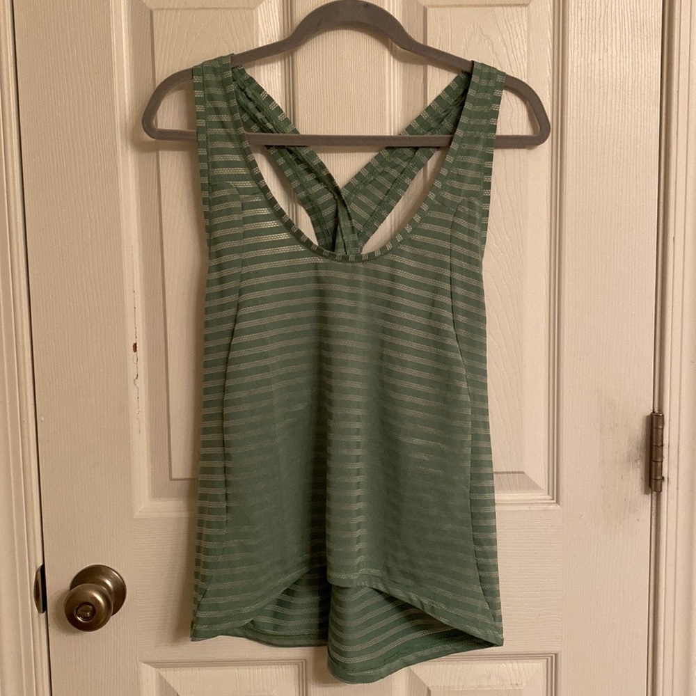 ZYIA Forest Green Nimbus Split Back Tank Top Breathable Mesh Poly Spandex XXXL